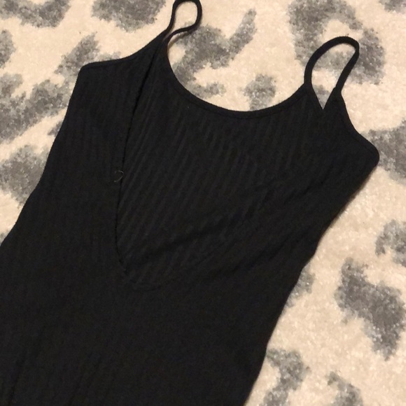 Zara Black Ribbed Bodysuit - Picture 6 of 9